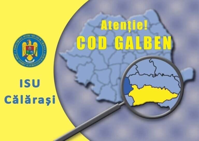COD GALBEN DE POLEI ÎN JUDEȚUL CĂLĂRAȘI: CINCI LOCALITĂȚI VIZATE DE AVERTIZAREA METEO