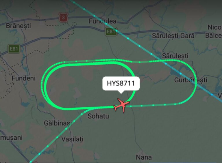Celulă de criză! Un avion cu probleme de presiune survolează județul Călărași