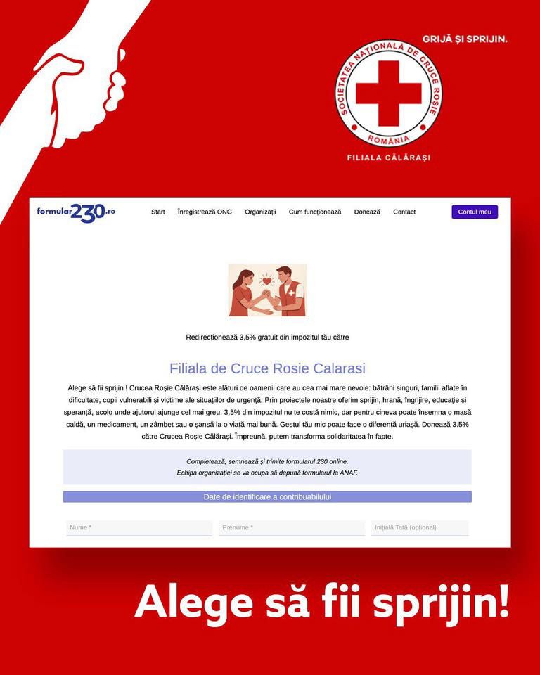 Un gest mic, un ajutor uriaș: 3,5% pentru oameni