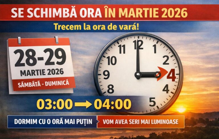 Se schimbă ora în martie 2026. Cum se dau ceasurile și când trece România la programul de vară