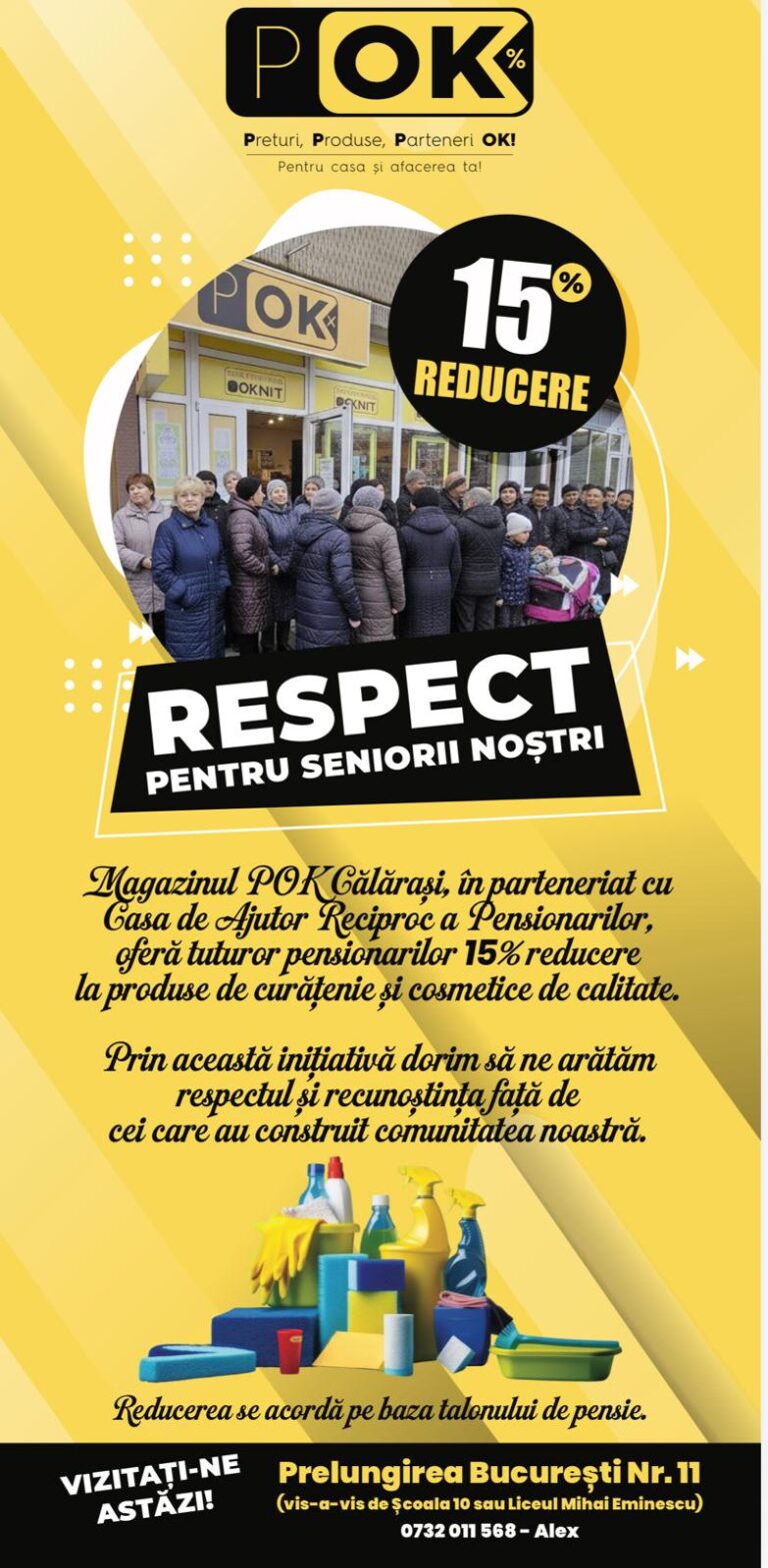 Reducere de 15% pentru pensionari la POK, în parteneriat cu CAR