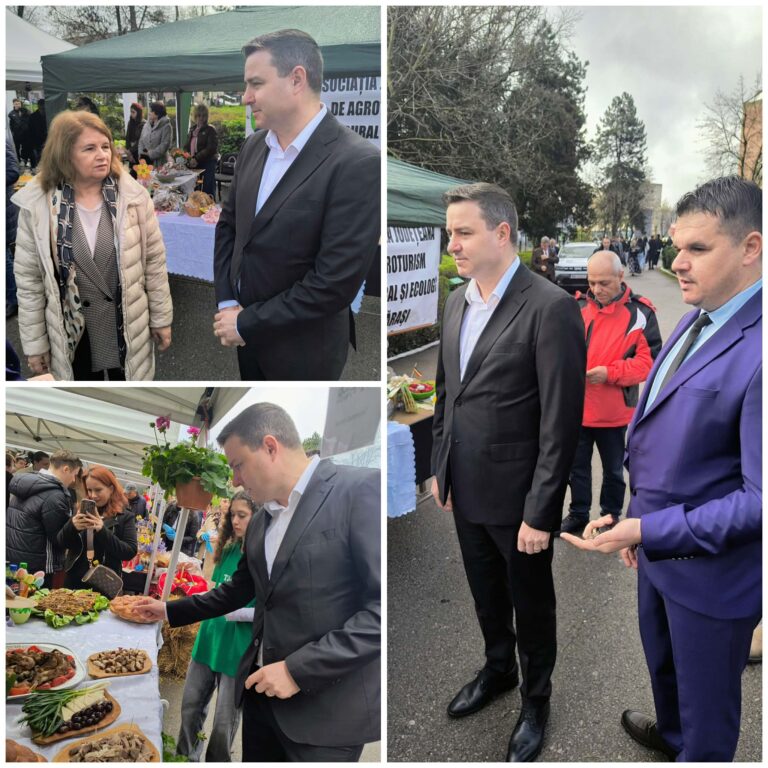 Senatorul Cristian Rusu, alături de studenți la Târgul de Produse Pascale
