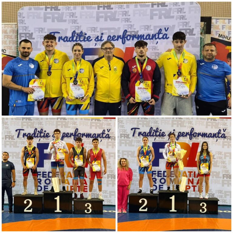 Patru medalii pentru CSM Călărași la Finala Campionatului Național U20 de Lupte Libere