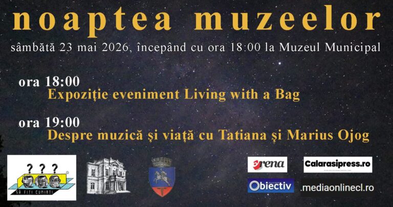 Noaptea Muzeelor 2026, la Muzeul Municipal Călărași. Expoziție specială și întâlnire cu Tatiana și Marius Ojog