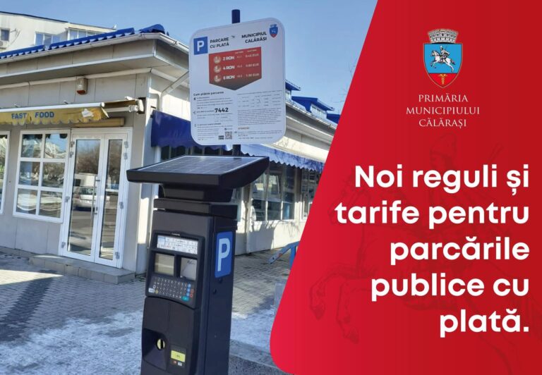 Primăria Călărași schimbă regulile pentru parcările publice cu plată. Apar abonamente pentru riverani și tarife noi în aplicație