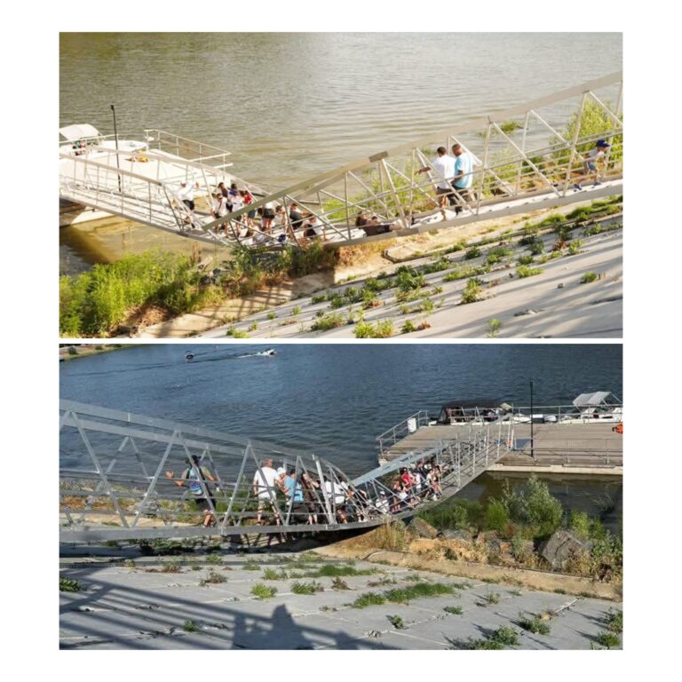 COȘMAR LA PORTUL TURISTIC CĂLĂRAȘI! Copii căzuți printre gratii după ce pasarela către ponton a cedat. Victimele acuză: „Am strigat după ajutor, dar nimeni nu a venit”